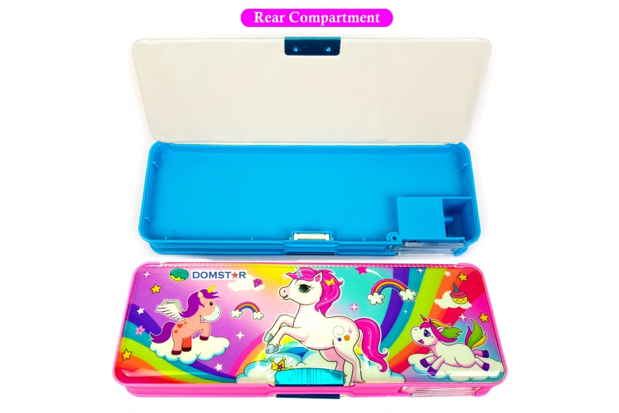 Buy DOMSTAR Unicorn Metal Pencil Box with Dual Compartment - D0001