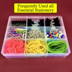 Office Stationery Kit - Binder Clips, Paper Clips, More (9-in-1) - DOMSTAR