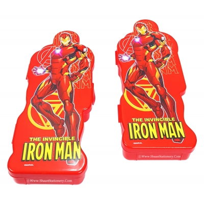 Iron Man Compass Box | Dual Layer, Plastic Pencil Box